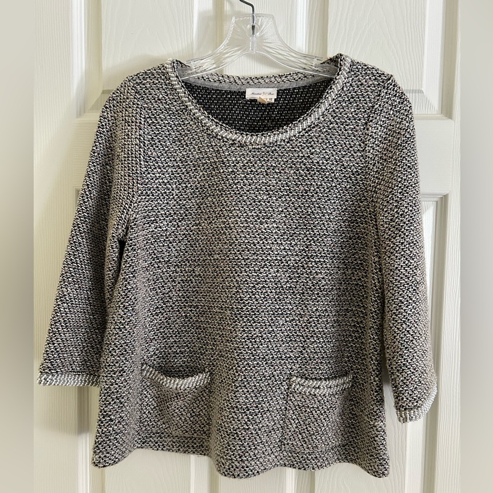 Gray, Black and White Sweater